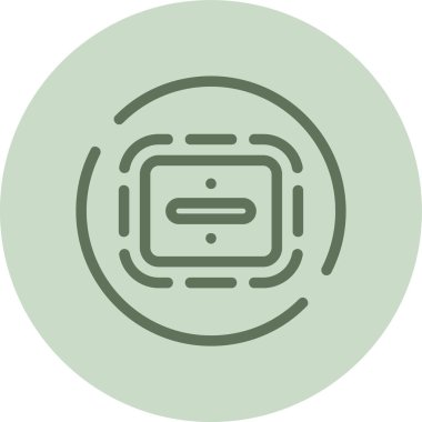 Kare-bölünmüş yeşil daire. Web Kullanımı için Vektör İllüstrasyonu