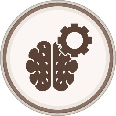 Regulation Glyph brown circle. Vector Illustration For Web Use