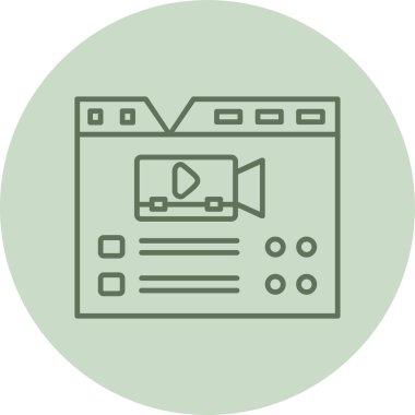 Tarayıcı yeşil daire. Web Kullanımı için Vektör İllüstrasyonu