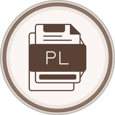 PL Glyph kahverengi daire. Web Kullanımı için Vektör İllüstrasyonu