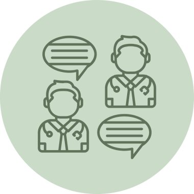 Konuşma Yeşil Çember. Web Kullanımı için Vektör İllüstrasyonu