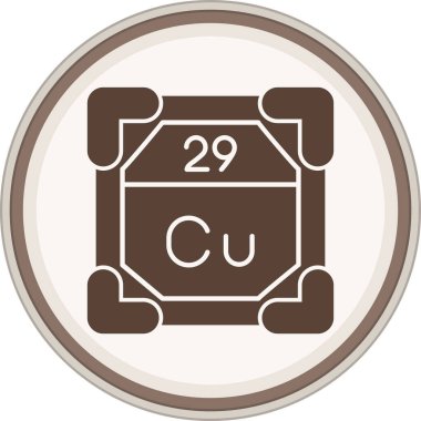 Bakır kabartma kahverengi daire. Web Kullanımı için Vektör İllüstrasyonu