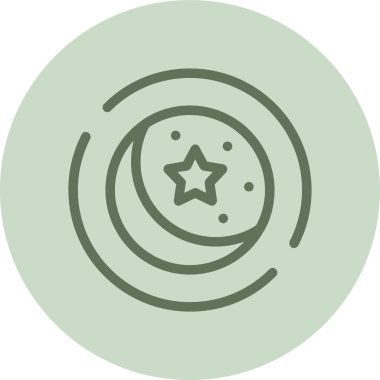 Moon green Circle. Vector Illustration For Web Use
