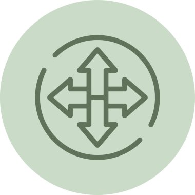 Yeşil oklar çemberi. Web Kullanımı için Vektör İllüstrasyonu