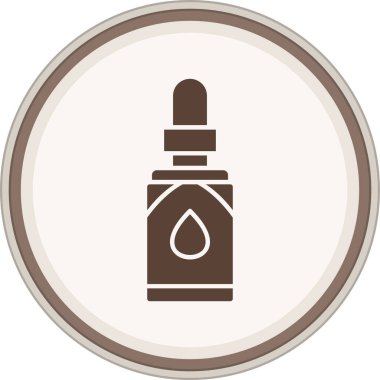 Temel Yağ Glyph kahverengi dairesi. Web Kullanımı için Vektör İllüstrasyonu