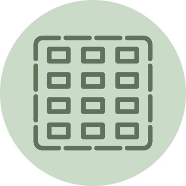 Grid green Circle. Vector Illustration For Web Use