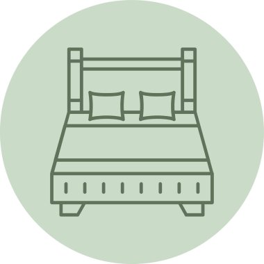 Yeşil yatak çemberi. Web Kullanımı için Vektör İllüstrasyonu