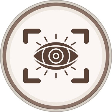 Göz takibi kahverengi çember. Web Kullanımı için Vektör İllüstrasyonu