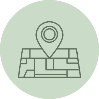 Map green Circle. Vector Illustration For Web Use