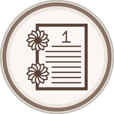 Glyph Kahverengi Daire 'yi ara. Web Kullanımı için Vektör İllüstrasyonu