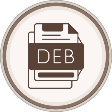 DEB Glyph kahverengi çember. Web Kullanımı için Vektör İllüstrasyonu
