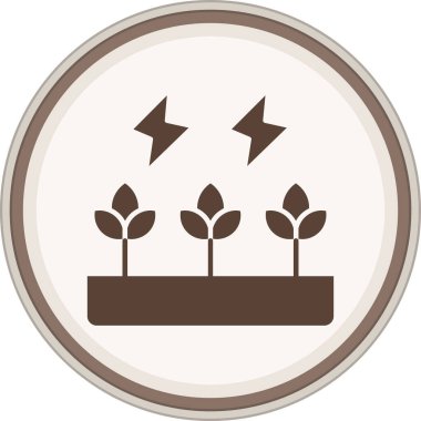 Yeşil Enerji Kahverengi Çember. Web Kullanımı için Vektör İllüstrasyonu