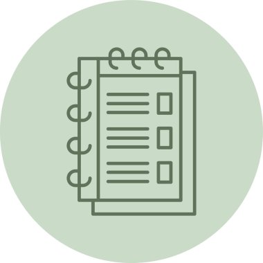 Sticky Notes green Circle. Vector Illustration For Web Use