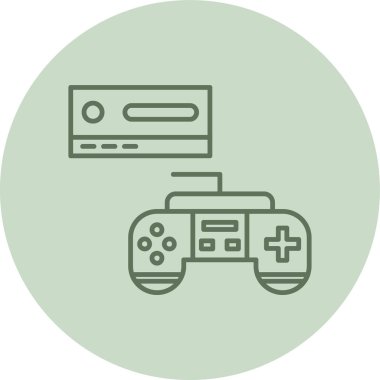 Konsol yeşil daire. Web Kullanımı için Vektör İllüstrasyonu