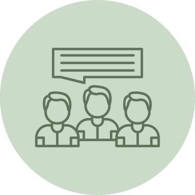 Group Chat green Circle. Vector Illustration For Web Use