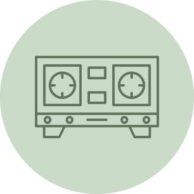 Stove green Circle. Vector Illustration For Web Use