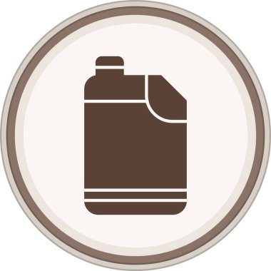 Petrol Tankı Kahverengi Çember. Web Kullanımı için Vektör İllüstrasyonu