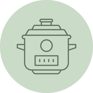 Cooker green Circle. Vector Illustration For Web Use