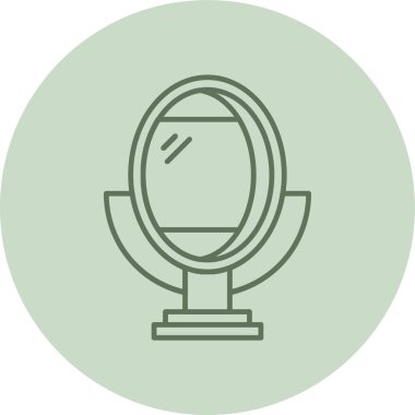 Ayna yeşili daire. Web Kullanımı için Vektör İllüstrasyonu