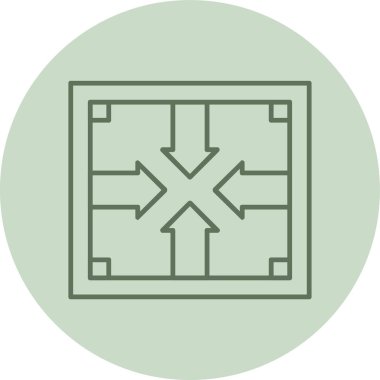 Minimize green Circle. Vector Illustration For Web Use