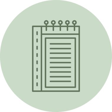 Çivilenmiş yeşil daire. Web Kullanımı için Vektör İllüstrasyonu