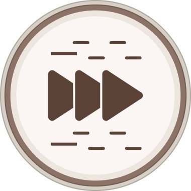 Right Arrow Glyph brown circle. Vector Illustration For Web Use