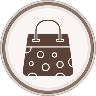 Çanta Glyph kahverengi daire. Web Kullanımı için Vektör İllüstrasyonu