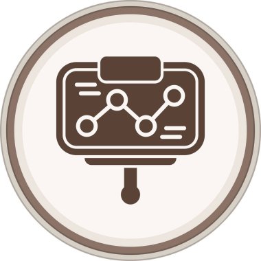 Information Glyph brown circle. Vector Illustration For Web Use