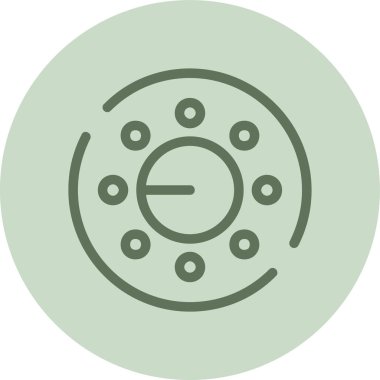 Düşük yeşil çemberi tuşla. Web Kullanımı için Vektör İllüstrasyonu