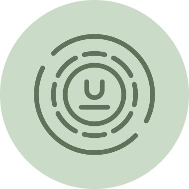 Yeşil Çember 'in altını çiz. Web Kullanımı için Vektör İllüstrasyonu