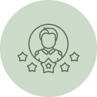 Person green Circle. Vector Illustration For Web Use