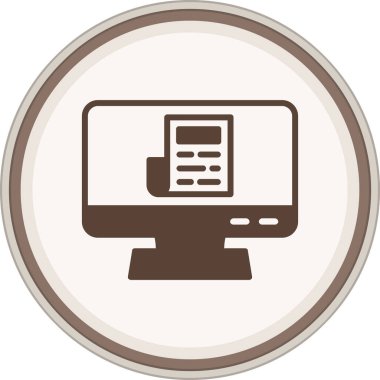 News Glyph brown circle. Vector Illustration For Web Use