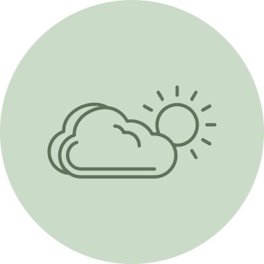 Hava durumu yeşili çemberi. Web Kullanımı için Vektör İllüstrasyonu