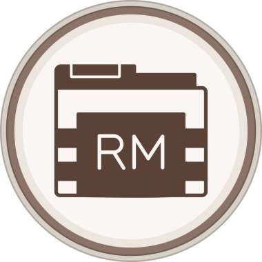 RM Dizin Glyph kahverengi daire. Web Kullanımı için Vektör İllüstrasyonu