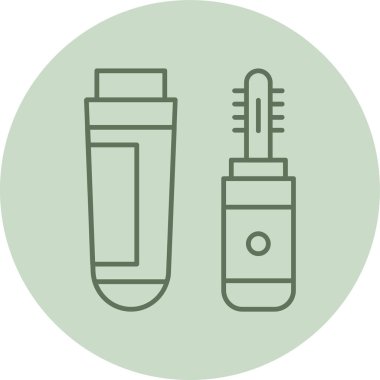 Mascara green Circle. Vector Illustration For Web Use