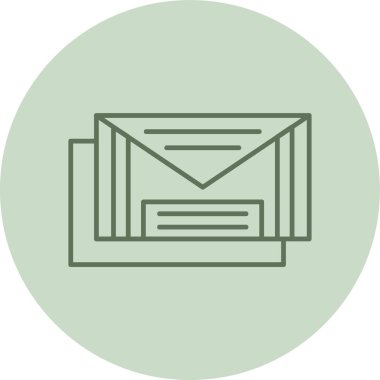 Email green Circle. Vector Illustration For Web Use