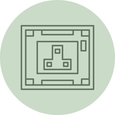 Soket yeşili daire. Web Kullanımı için Vektör İllüstrasyonu