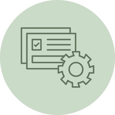 Tasks green Circle. Vector Illustration For Web Use