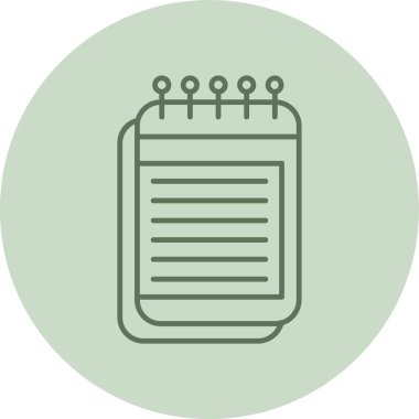 Notes green Circle. Vector Illustration For Web Use