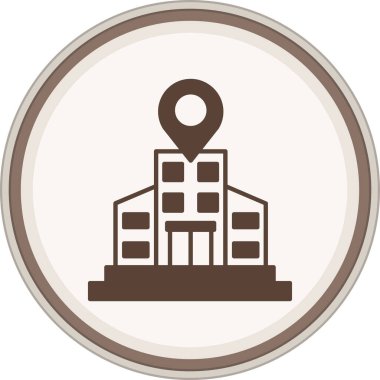 Kreş Glyph kahverengi çember. Web Kullanımı için Vektör İllüstrasyonu