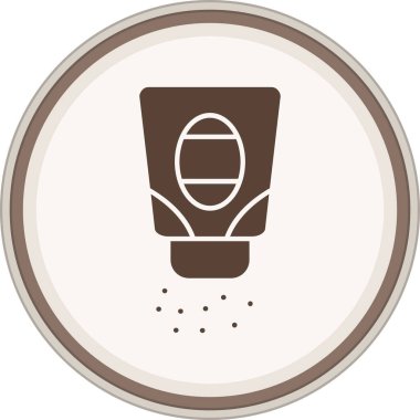 Pudra kabartmalı kahverengi daire. Web Kullanımı için Vektör İllüstrasyonu