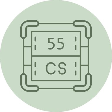 Sezyum yeşili halka. Web Kullanımı için Vektör İllüstrasyonu