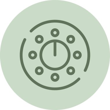 Yeşil Çember 'i tuşla. Web Kullanımı için Vektör İllüstrasyonu