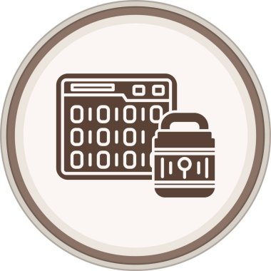 Asma kilit kahverengi çember. Web Kullanımı için Vektör İllüstrasyonu