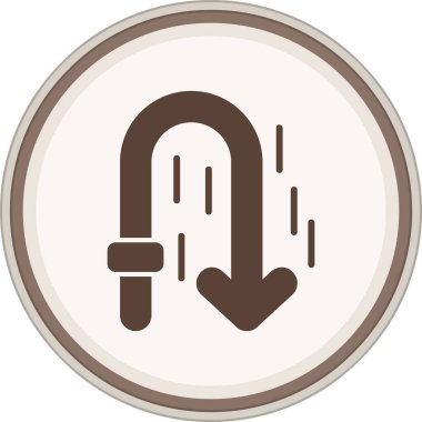 Sembol kahverengi çember. Web Kullanımı için Vektör İllüstrasyonu