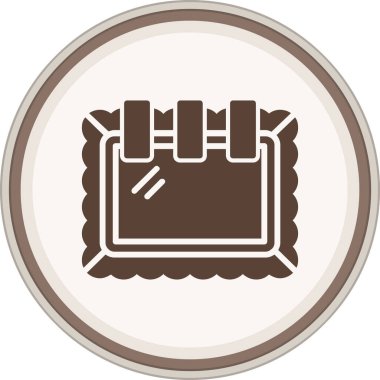 Frame Glyph brown circle. Vector Illustration For Web Use