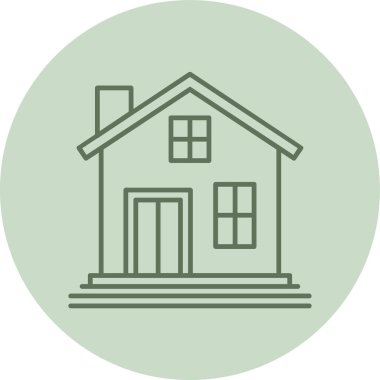 Home green Circle. Vector Illustration For Web Use