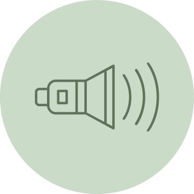 Speaker green Circle. Vector Illustration For Web Use