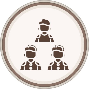 Kullanıcı Grubu Glyph kahverengi çemberi. Web Kullanımı için Vektör İllüstrasyonu