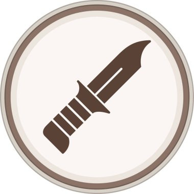 Knife Glyph brown circle. Vector Illustration For Web Use